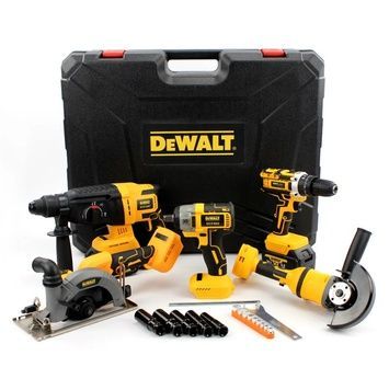 Набір 5в1 АКБ DeWalt 36V (Шуруповерт, Болгарка, Перфоратор, Гайковерт, Циркулярна пила) 45524 фото