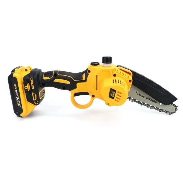 Аккумуляторная мини пила DeWalt DCM160N (24V, 4AH, шина 20 см) с автоматической смазкой цепи DCM160N - 20см фото