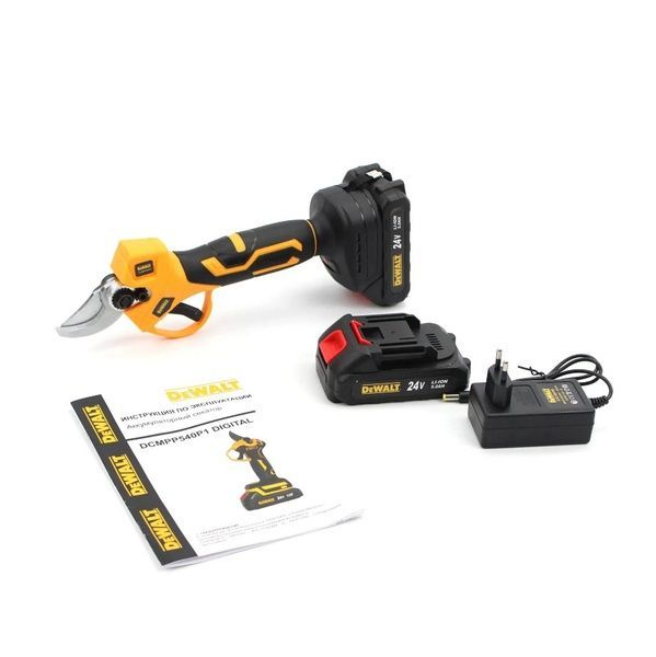 Аккумуляторный секатор DeWalt DCMPP540P1 (24V, 5AH), АКБ секатор Девольт DeWalt DCMPP540P1  фото