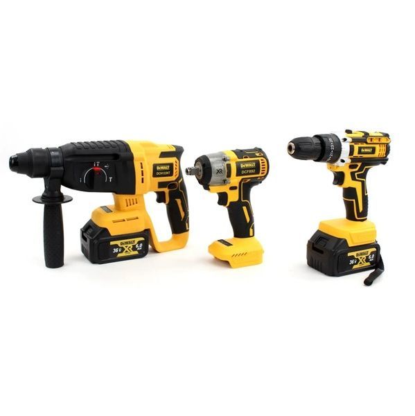 Набор 5в1 АКБ DeWalt 36V (Шуруповерт, Болгарка, Перфоратор, Гайковерт, Циркулярна пила) 45524 фото