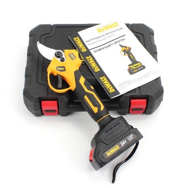 Аккумуляторный секатор DeWalt DCMPP540P1 (24V, 5AH), АКБ секатор Девольт DeWalt DCMPP540P1  фото