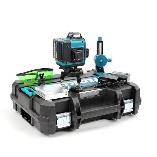 Акумуляторний лазерний нівелір Makita SK700GDZ 3D-4D рівень (3.7V, 5AH). АКБ рівень зі штативом Макіта SK700GDZ фото