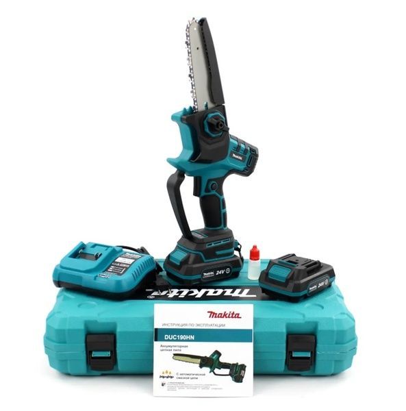 Акумуляторна міні-пила Makita DUC190HN (24V, 5Аh, шина 15 см) безщіткова. АКБ гілкоріз Макіта DUC190HN фото