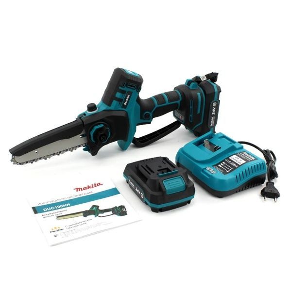 Акумуляторна міні-пила Makita DUC190HN (24V, 5Аh, шина 15 см) безщіткова. АКБ гілкоріз Макіта DUC190HN фото