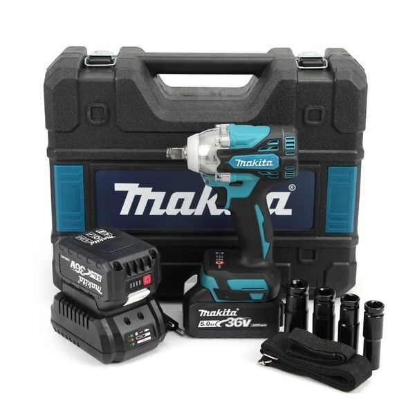 Акумуляторний гайковерт Makita DTW301 (36V, 5AH) із набором інструментів. АКБ гайковерт Макіта DTW301 фото
