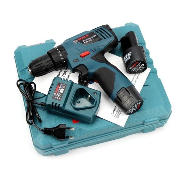 Ударный шуруповерт Bosch TSR12-2LI (12V 3Ah Li-Ion) с набором бит, сверл, головок, гибкий вал. TSR 12-2LI фото