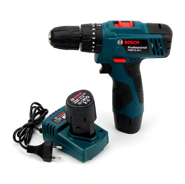 Ударный шуруповерт Bosch TSR12-2LI (12V 3Ah Li-Ion) с набором бит, сверл, головок, гибкий вал. TSR 12-2LI фото
