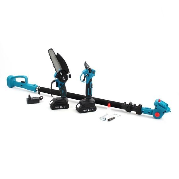 АКБ набор 3в1 Makita 24V (секатор DUP365 + пила DUC155HN + штанга телескоп 2.6м) Макита M74-57599 фото