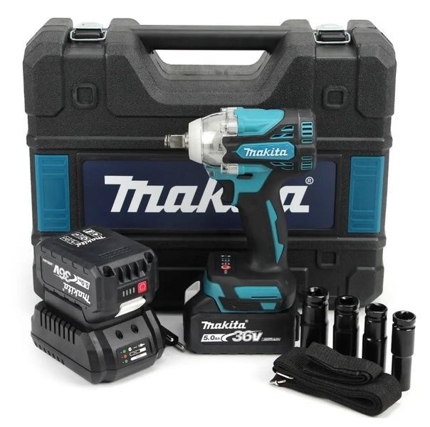 Акумуляторний гайковерт Makita DTW301 (36V, 5AH) із набором інструментів. АКБ гайковерт Макіта DTW301 фото