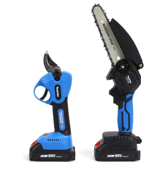 Аккумуляторный набор 2в1 Makita 24V (секатор DUP270 + пила DUC150Z) Набор 2в1 Макита M453-956 фото