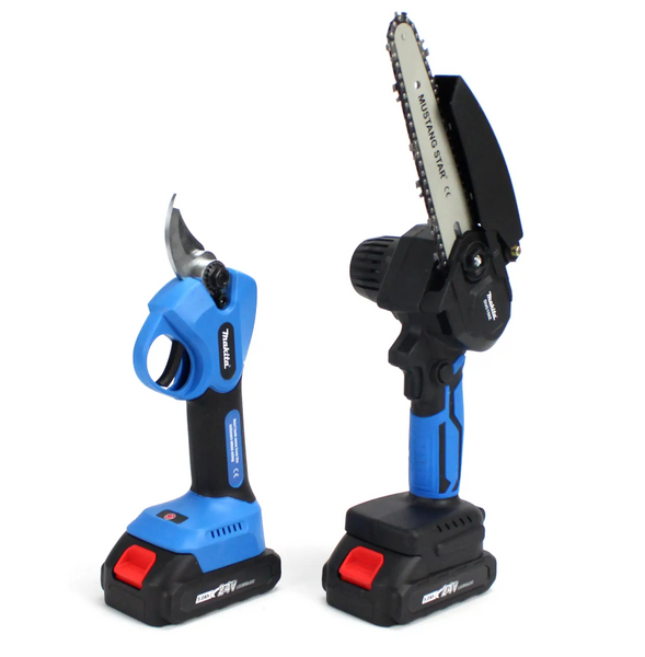 Аккумуляторный набор 2в1 Makita 24V (секатор DUP270 + пила DUC150Z) Набор 2в1 Макита M453-956 фото
