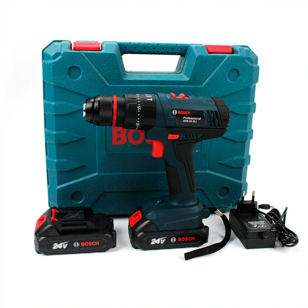 Ударний шуруповерт Bosch GSB 24-2LI (24V 5Ah) з набором інструментів. Шуруповерт Bosch GSB-24-2Li фото