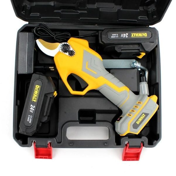 Аккумуляторный секатор DeWalt DCMPP560P2 Digital (24V, 5AH). АКБ секатор Деволт с экраном 3463 фото