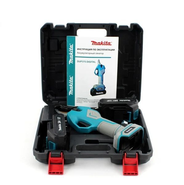 Акумуляторний секатор Makita DUP375 Digital (24V, 5AH). АКБ секатор Макіта з екраном DUP375 фото