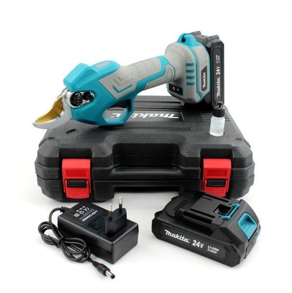 Акумуляторний секатор Makita DUP375 Digital (24V, 5AH). АКБ секатор Макіта з екраном DUP375 фото