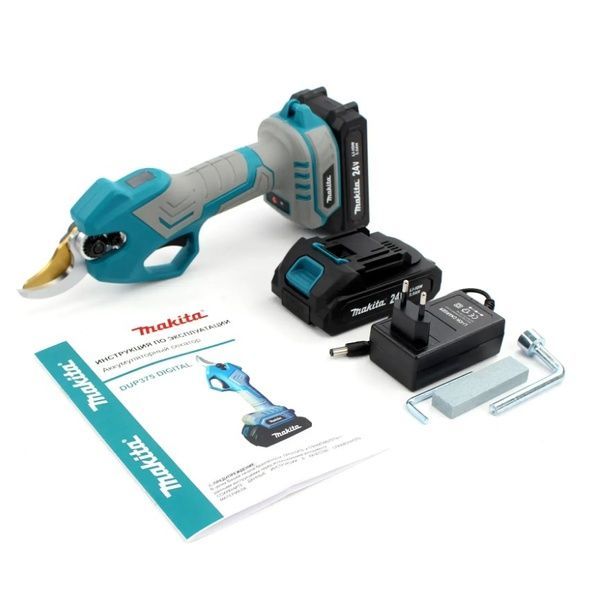 Акумуляторний секатор Makita DUP375 Digital (24V, 5AH). АКБ секатор Макіта з екраном DUP375 фото
