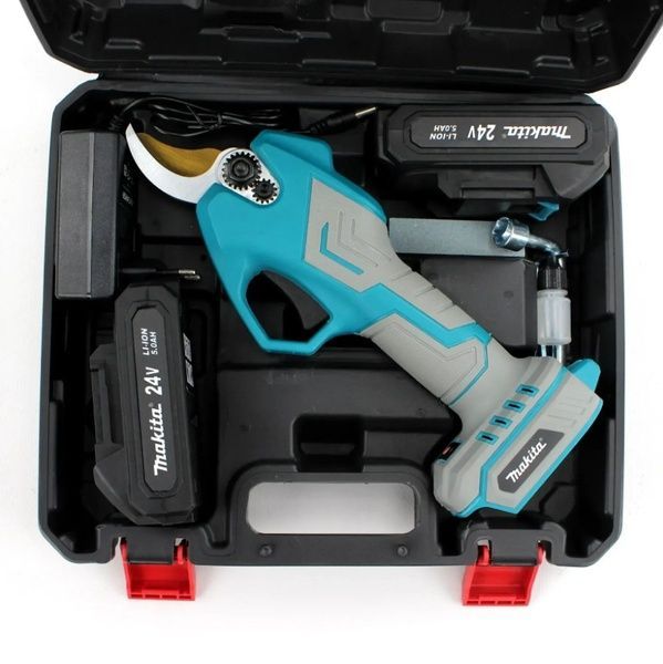 Акумуляторний секатор Makita DUP375 Digital (24V, 5AH). АКБ секатор Макіта з екраном DUP375 фото