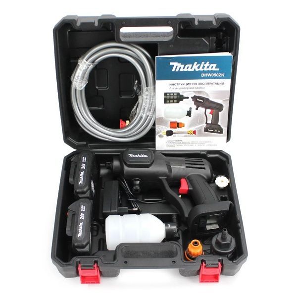 Аккумуляторная ручная мойка Makita DHW050ZK (24V, 5Ah, 26bar), АКБ мойка Макита DHW050ZK фото