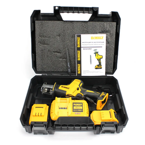 Аккумуляторная сабельная пила DeWalt DCS312NT (24V, 4AH) АКБ ножовка Деволт Девольт 312NT фото