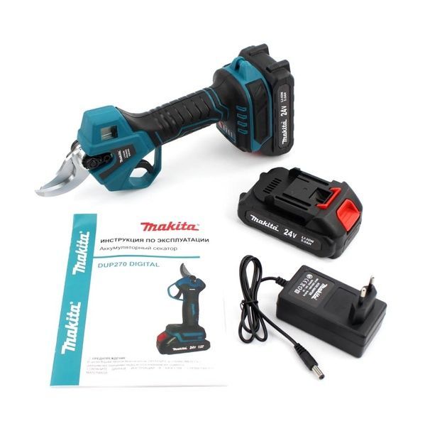 Аккумуляторный секатор Makita DUP270 Digital (24V, 5AH) Румыния. АКБ секатор Макита с экраном DUP270 фото