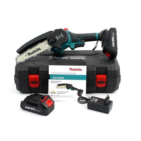 Акумуляторна міні-пила Makita DUC155HN (24V, 5AH, шина 15 см) з автоматичним змащенням ланцюга DUC155HN фото