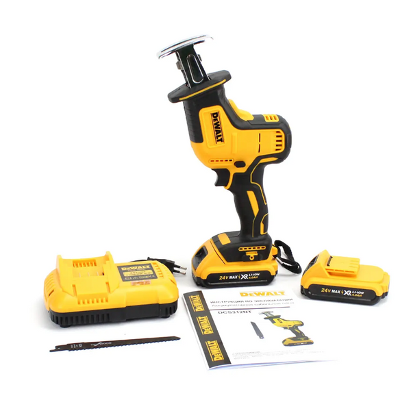Аккумуляторная сабельная пила DeWalt DCS312NT (24V, 4AH) АКБ ножовка Деволт Девольт 312NT фото