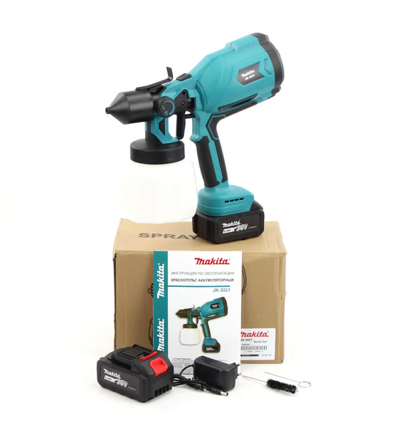 Аккумуляторный краскопульт Makita JK-SG1 (36V, 6AH) АКБ краскопульт с регулировкой ширины Макита 35543535 фото