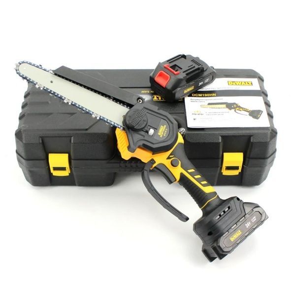 Аккумуляторная мини пила DeWalt DCM190HN (24V, 5Аh) щеточная, полуавтоматическая смазка цепи 4658 фото