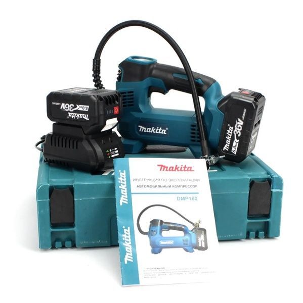 Аккумуляторный автомобильный компрессор Makita DMP180 (12л/мин 36V, 5Ah), с LED-индикатором давления DMP180 фото