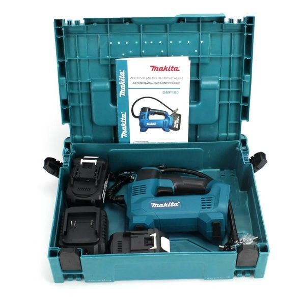 Аккумуляторный автомобильный компрессор Makita DMP180 (12л/мин 36V, 5Ah), с LED-индикатором давления DMP180 фото
