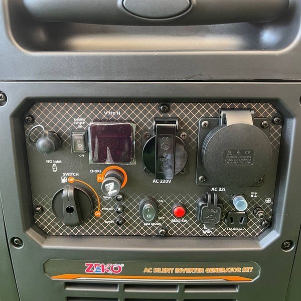 Інверторний бензиновий генератор Zeko ZK8700S-INV-W-NG/GAZ 5.0 кВт, Газ-Бензин, тихий бензиновий генератор ZK8700S-INV-W-NG (4.5/5.0 кВт) фото