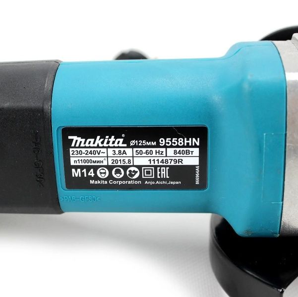 Болгарка Makita 9558 NH (840 Вт, &Oslash;125мм) Кутова шліфувальна машина Макіта 9558HN фото