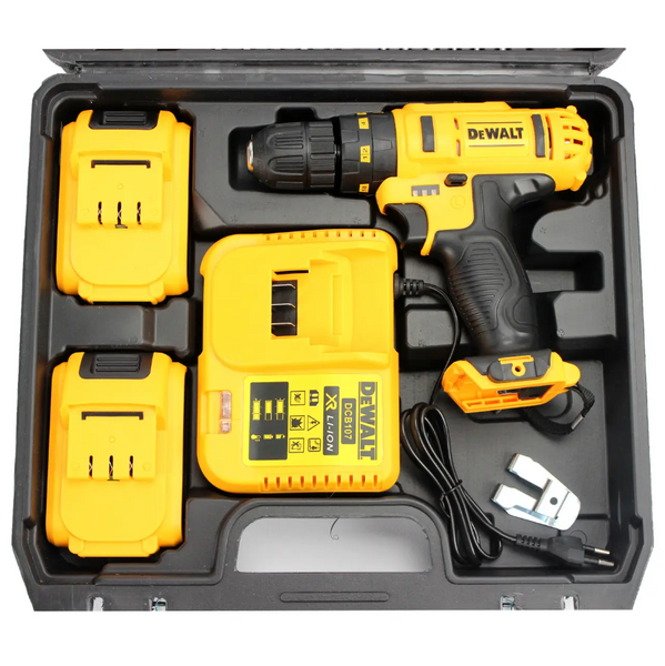 Ударний шуруповерт DeWALT DCD771 (24V, 5AH) із набором інструментів. АКБ шуруповерт Деволт DeWALT DCD771 фото